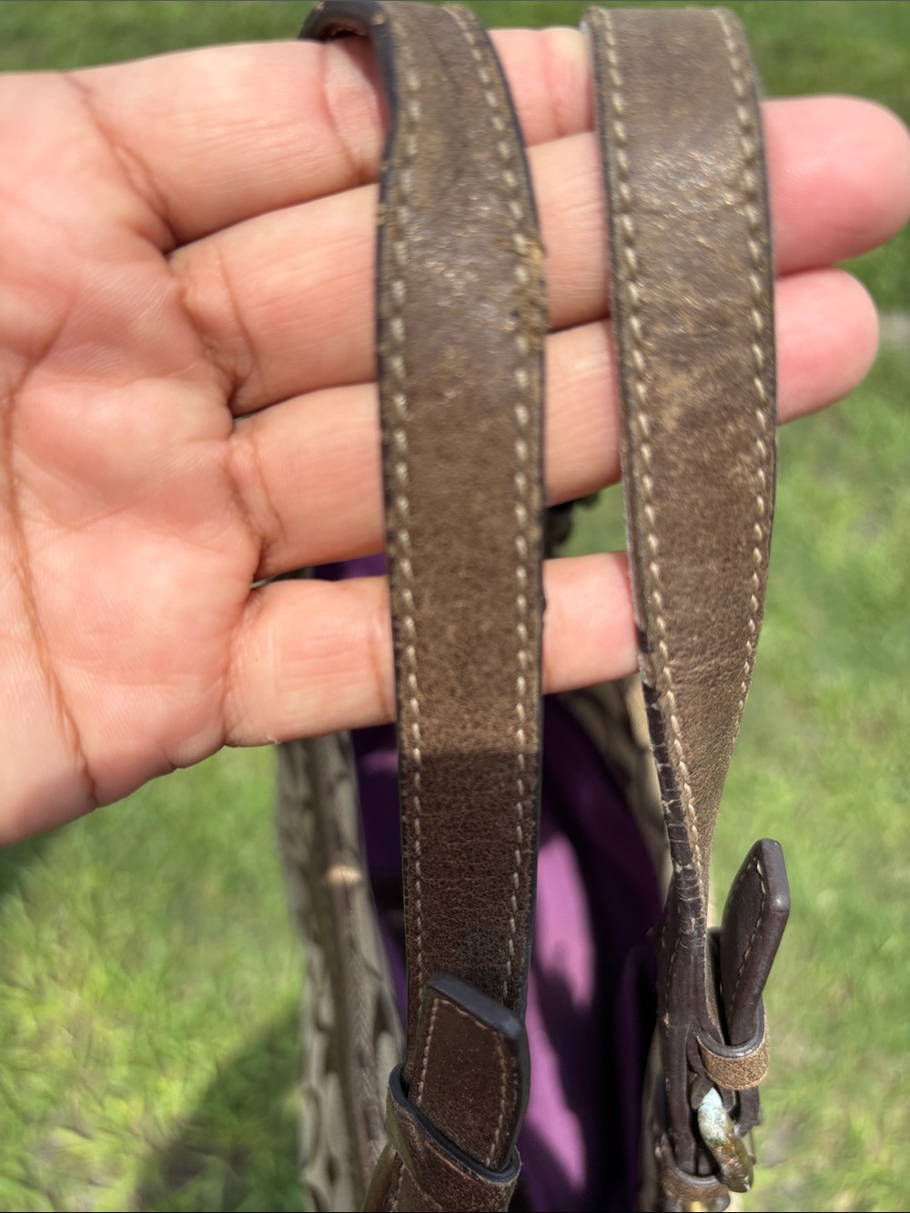 CoachY2K from the 2000 Beige and Brown Signature Canvas Tote - Picture 2 of 12